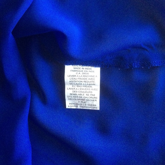 Twik Royal Blue Semi-sheer Blouse - Picture 8 of 8
